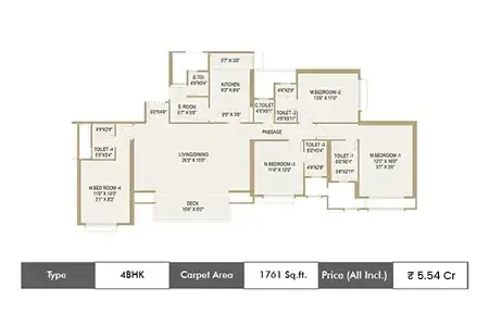 4 BHK-1761 SqFt